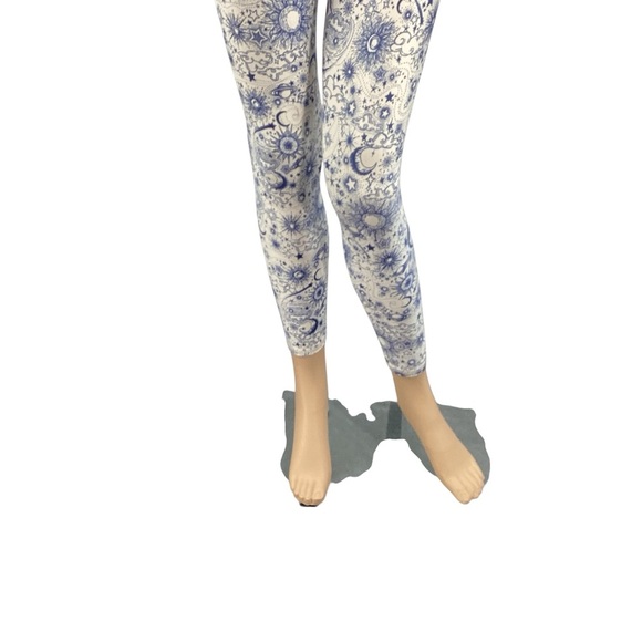 Wildfox Leggings Deep Cobalt Cosmic Sense Size M - Picture 3 of 7